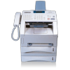 Brother PPF-5750E laser fax machine with phone handset and paper trays