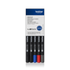 Brother ScanNCut DX calligraphy pen set with five pens in black, blue, and red