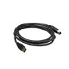 Black USB printer cable with Type-A and Type-B connectors for Brother devices