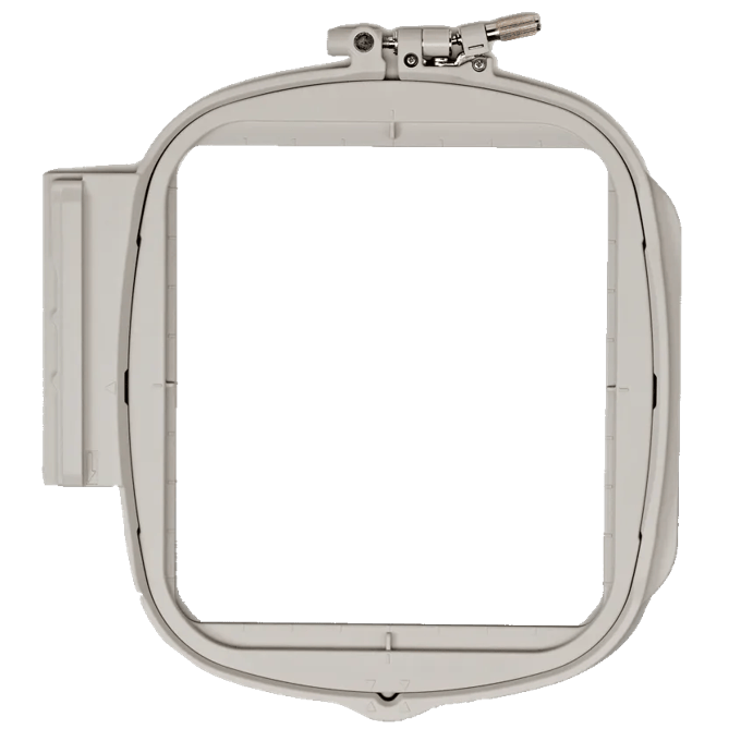 Brother embroidery hoop with square frame and adjustable clamp mechanism