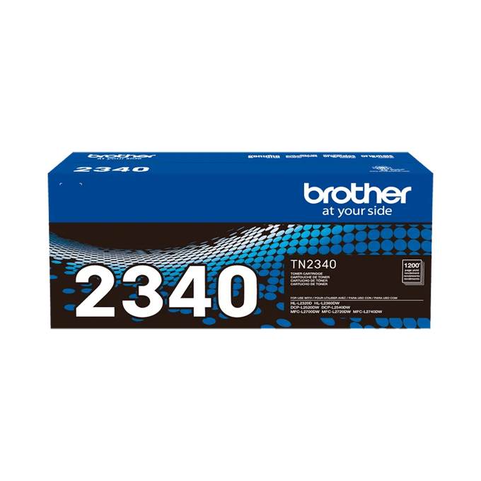 Caja de cartucho de tóner Brother TN2340 con capacidad de 1200 páginas