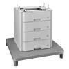 Brother TT4000 printer tower tray with four paper drawers on gray stand