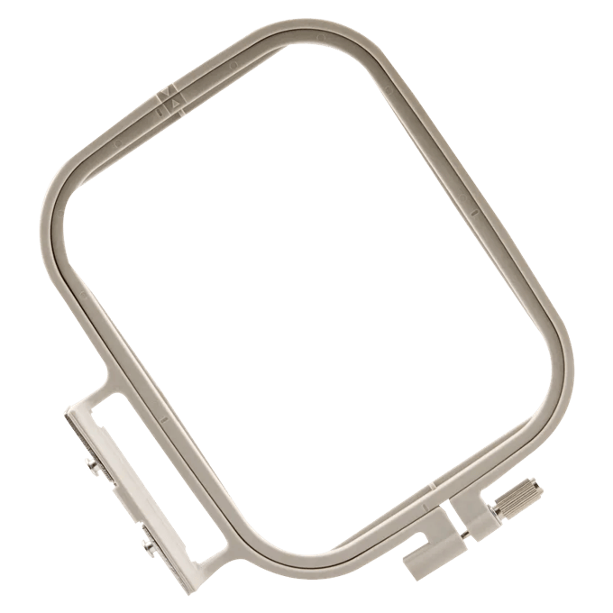 Brother embroidery hoop with adjustable tension screw for precise fabric positioning