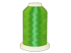 Brother bright green embroidery thread spool on white background