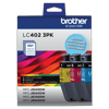 Brother LC4023PK 3-pack color ink cartridges with 550-page yield for inkjet printers