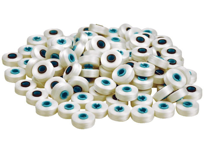Brother printer correction tape refill spools with blue and brown cores