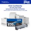 Brother Genuine TN830XL High Yield Toner, Black, small