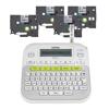 Brother P-touch label maker with QWERTY keyboard and four laminated tape cartridges