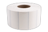 Brother white die-cut label roll on cardboard core with perforated edges
