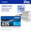 Brother Genuine TN635XXLC Super High Yield Cyan Toner Cartridge, Cyan, small