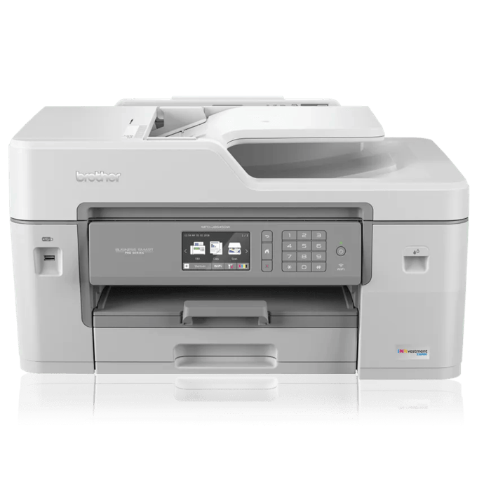 Brother MFC-J6545DW all-in-one inkjet printer with wireless connectivity and touchscreen
