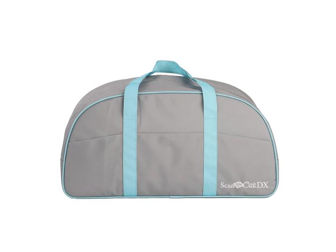 Brother ScanNCut DX gray and teal carrying bag with dual handles and front logo