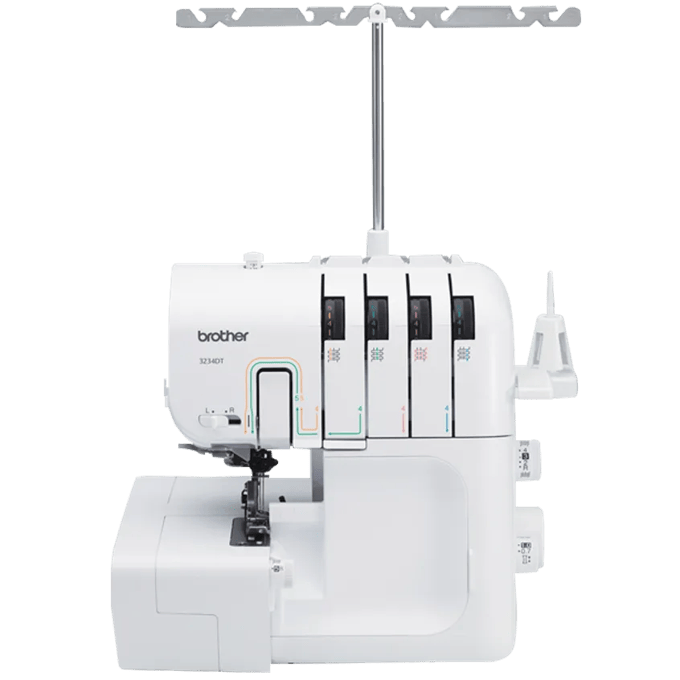 Brother 3234DT serger with four thread cones and differential feed