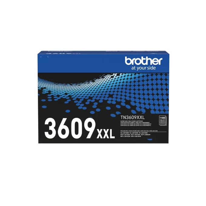 Caja de cartucho de tóner negro Brother TN3609XXL de rendimiento extra alto con 11000 páginas