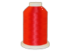 Brother embroidery thread spool in vibrant red polyester on white cone