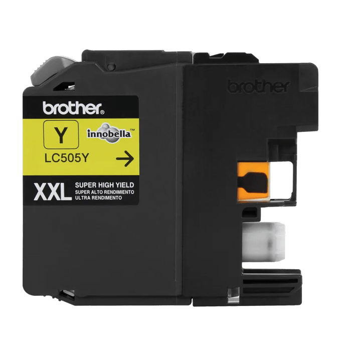 Cartucho de tinta amarilla Brother LC505Y de súper alto rendimiento con tecnología Innobella