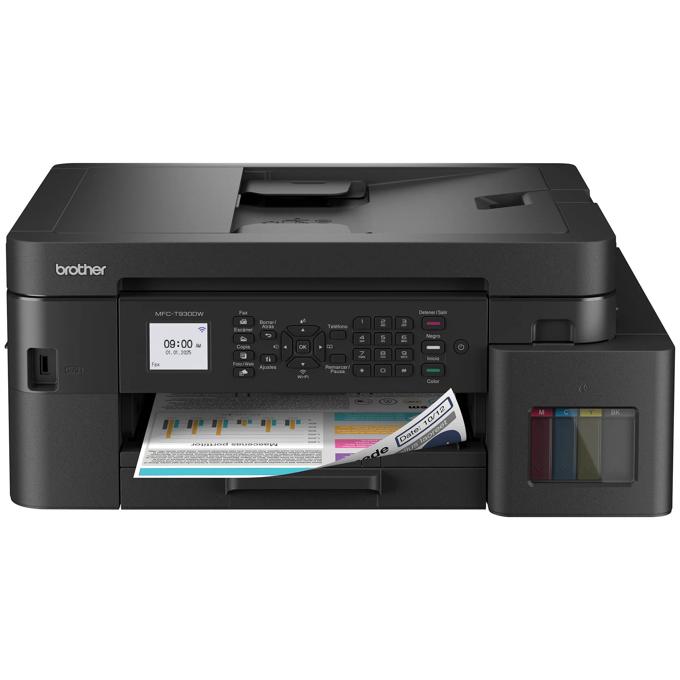 Impresora multifunción Brother MFC-T930DW con conectividad inalámbrica y tanques de tinta externos