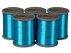Brother polyester embroidery thread spools in metallic teal, 300m