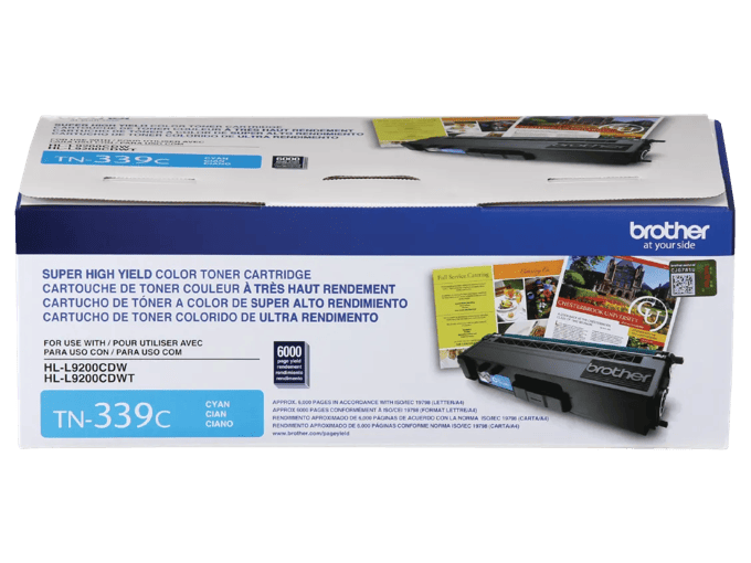 Brother Genuine TN339C Super High-yield Cyan Toner Cartridge, Cyan, large