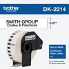 Brother DK-2214 continuous paper label roll, 0.47 inches wide, 100 feet long
