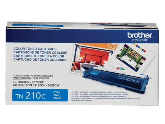Brother Genuine TN210C Standard-yield Cyan Toner Cartridge, , large