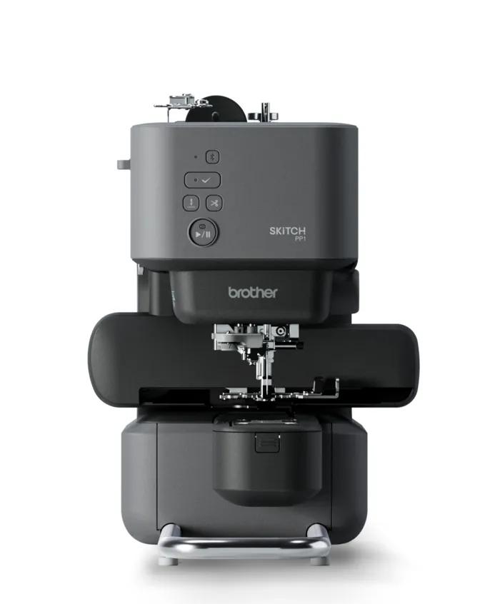 Brother Skitch sewing machine with compact design and control panel on white background