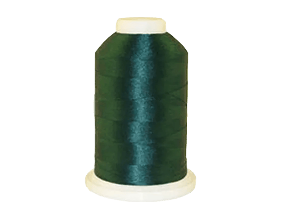 Brother embroidery thread spool in dark teal on white cone