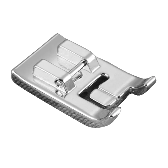 Brother sewing machine zigzag presser foot attachment with metal finish
