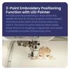 Brother embroidery machine with 2-point positioning and LED pointer stitching bunny design