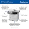 Brother MFC-EX915DW all-in-one laser printer with touchscreen and wireless connectivity