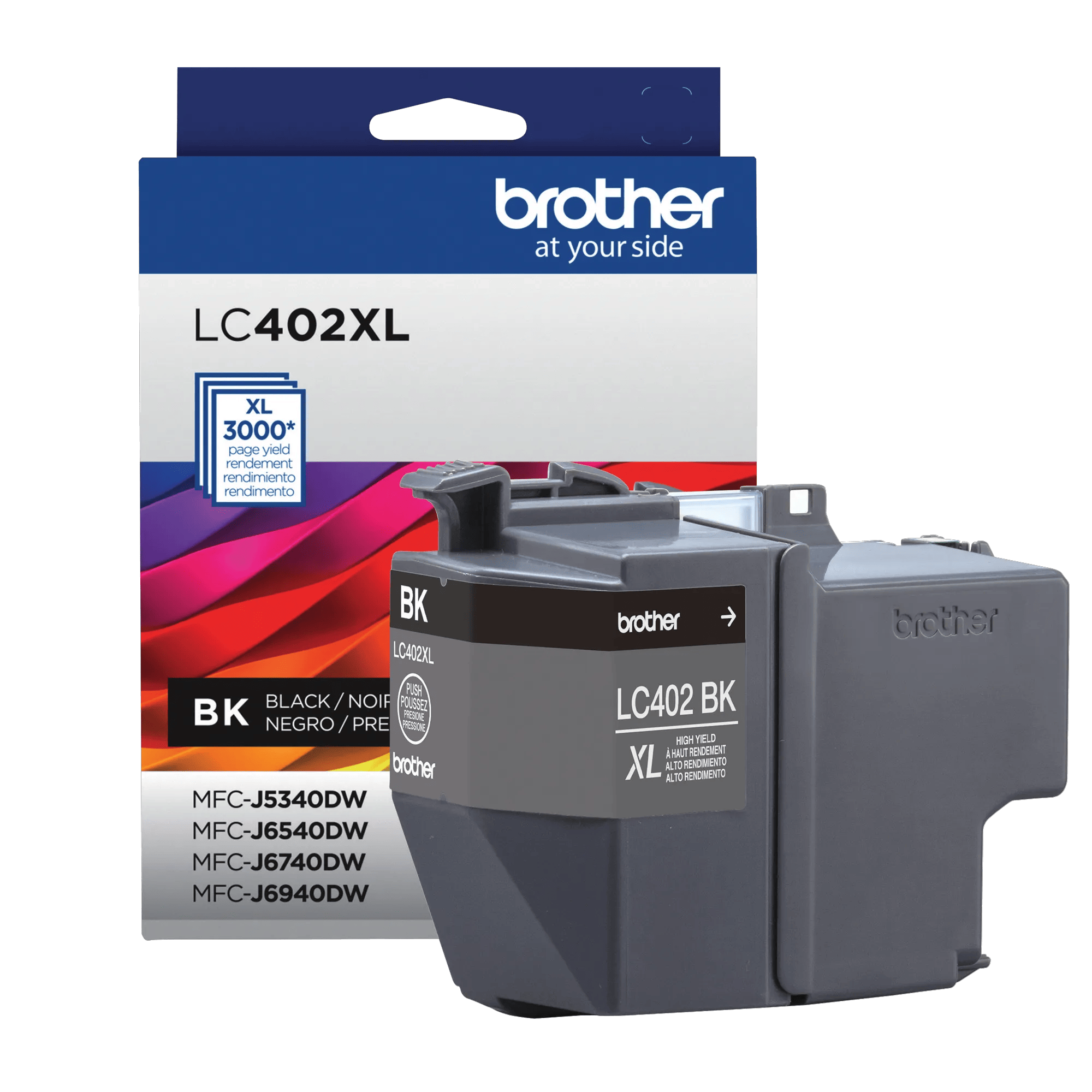 Brother Genuine LC402XLBKS High-yield Black Ink Cartridge, Black, medium