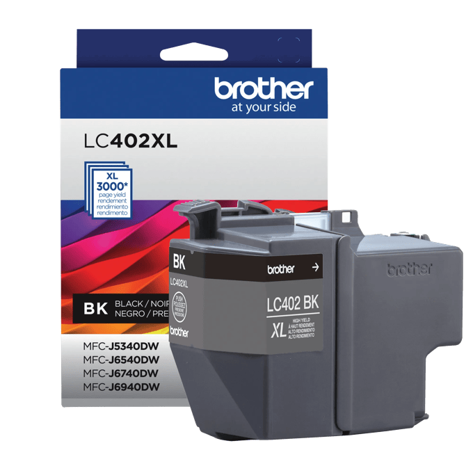 Brother Genuine LC402XLBKS High-yield Black Ink Cartridge, Black, large