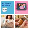 Brother Btag label maker with colorful tape cartridges in organized carrying case