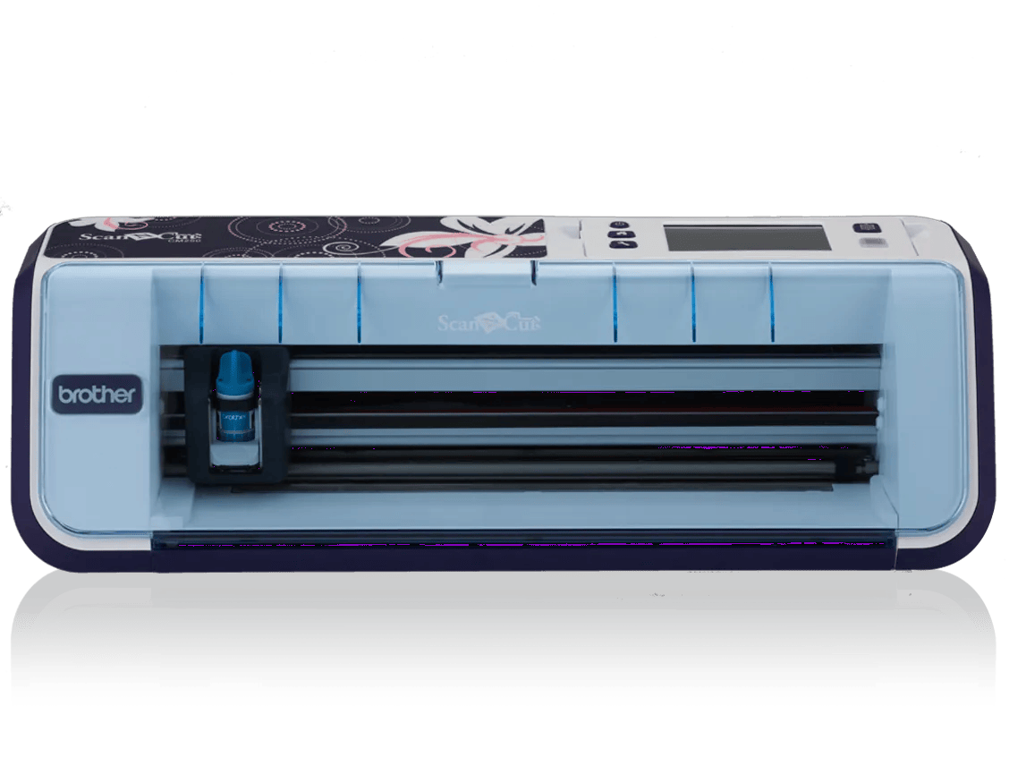 Brother ScanNCut CM250 electronic cutting machine in light blue with digital display