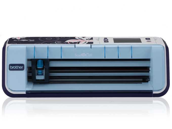 Brother ScanNCut CM250 electronic cutting machine in light blue with digital display