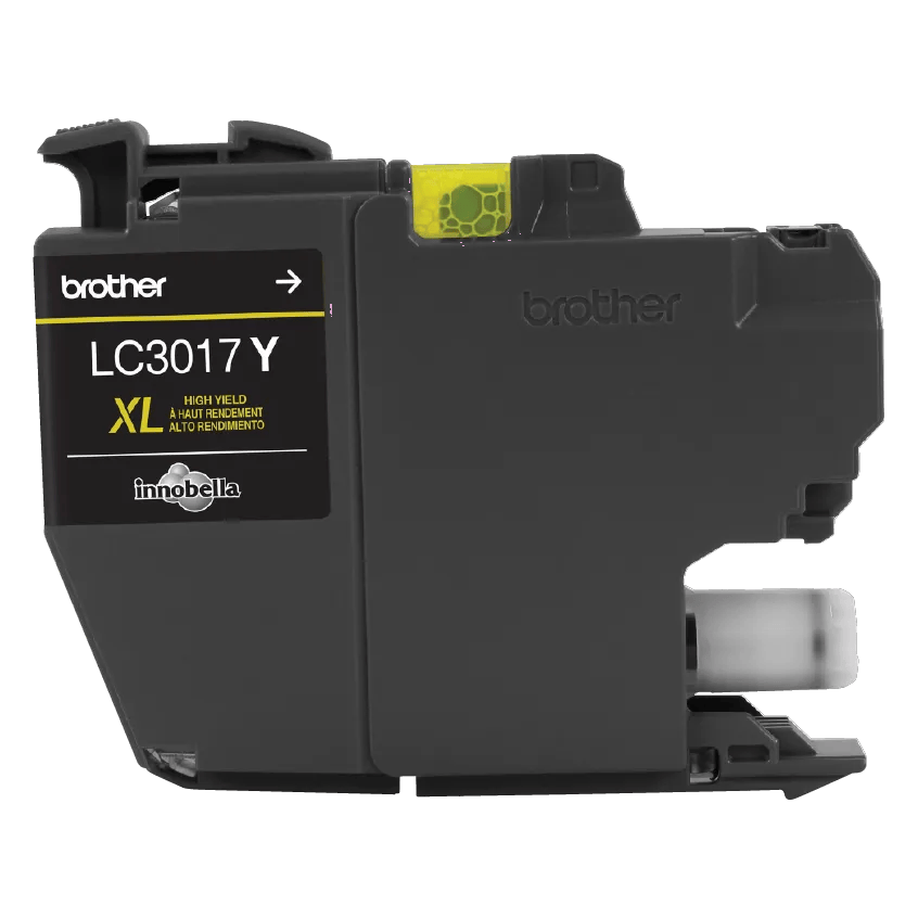 Brother Genuine LC3017Y High-yield Yellow Ink Cartridge, Yellow, medium