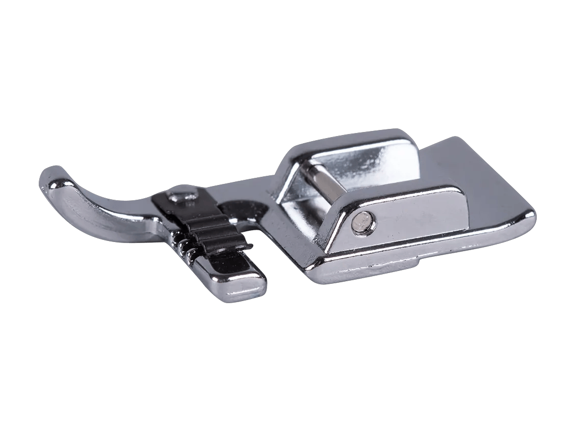 Brother sewing machine presser foot attachment with chrome finish