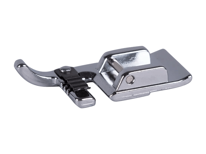Brother sewing machine presser foot attachment with chrome finish
