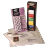 Brother embroidery starter kit with thread, reusable bobbins, needles, and tear-away stabilizer