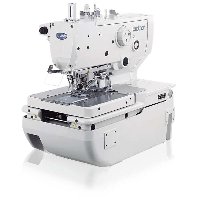 Brother industrial sewing machine with automatic buttonhole function and white finish