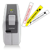 Brother PT-1230PC label maker with sample labels for office organization