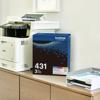 Brother color laser all-in-one printer with TN431 3-pack toner cartridges in office setting