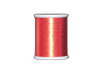 Brother embroidery thread spool in coral red with smooth polyester finish