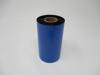 Brother blue thermal transfer ribbon roll with black ink on cardboard core