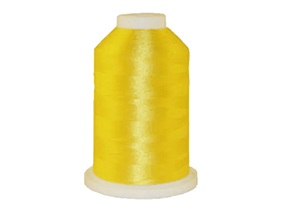 Brother ETP205 yellow embroidery thread spool on white cone