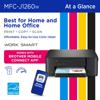 Brother MFC-J1260W wireless color inkjet all-in-one printer with mobile connectivity
