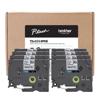 Brother TZe2318PKB P-touch laminated label tape cartridges, 12mm, black on white