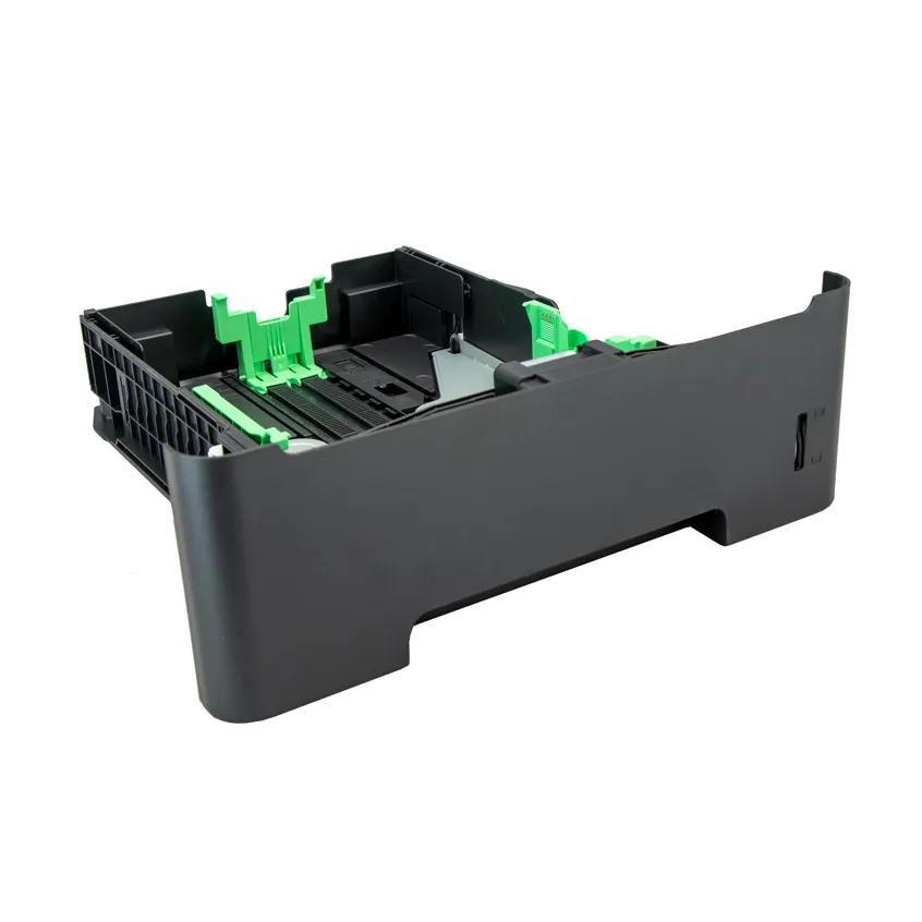 Brother printer paper tray with green internal components and gray exterior casing