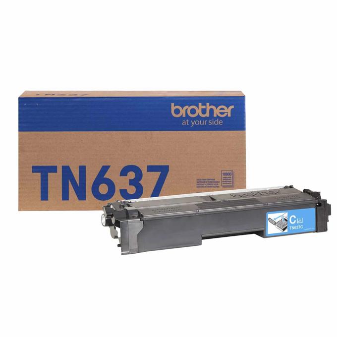 Brother Genuine TN637C Ultra High Yield Cyan Toner Cartridge, , large