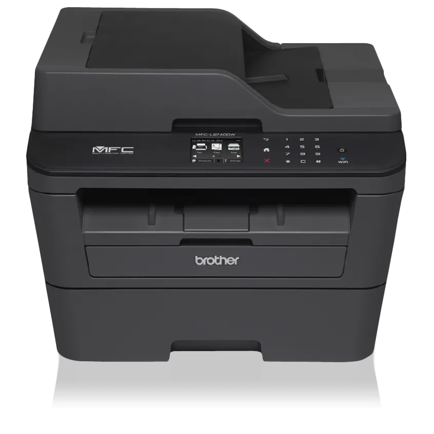 Brother MFC-L2740DW monochrome laser all-in-one printer with wireless connectivity